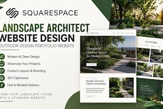 design squarespace landscape architect website outdoor design portfolio website