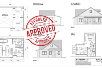 draw stamped architectural plan mep city permit floor plan florida california ma