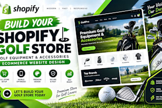 build shopify golf store golf equipment accessories ecommerce website design