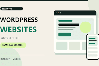 build a professional wordpress website with elementor