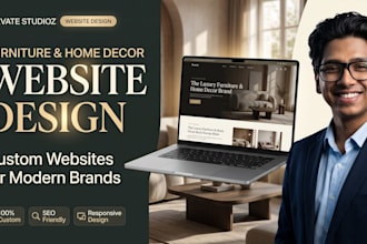 design a modern furniture or home decor website