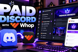 setup your paid discord server with whop membership