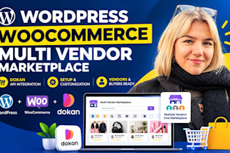 build wordpress woocommerce multi vendor marketplace with dokan API integration