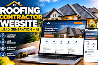 build roofing contractor website, roofing repair website, with lead generation