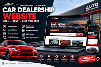 build car dealer website, car dealership, automotive website and vehicle listing