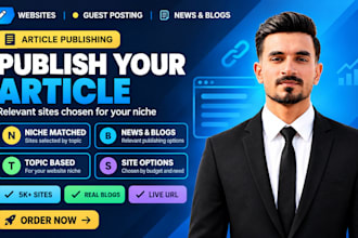 publish your article on high da websites with SEO backlinks