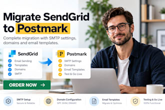 migrate sendgrid to postmark with smtp settings domains email template