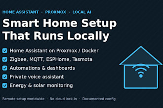 set up home assistant smart home automations on proxmox or docker