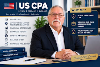 prepare signed CPA letter, CPA comfort letter, income verification letter