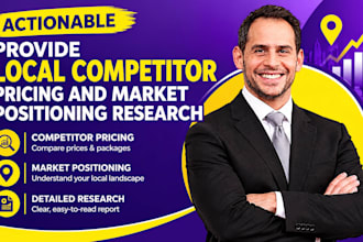 do local competitor pricing research, market positioning and pricing analysis