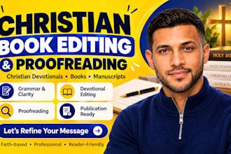 proofread edit christian devotionals, christian book editing proofreading