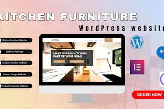 design a modern kitchen furniture wordpress website