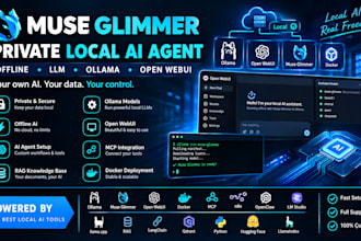 deploy private local ai agent, muse glmmer ai agent offline ai agent, llm ollama