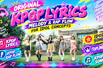 craft original kpop lyrics melody and rap flow for idol concepts