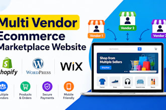 multi vendor ecommerce marketplace shopify wordpress wix multi vendor website