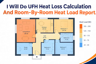 do ufh heat loss calculation and room by room heat load report
