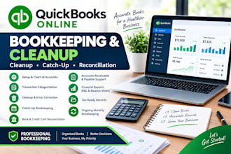 do quickbooks online bookkeeping, cleanup, catch up and reconciliation