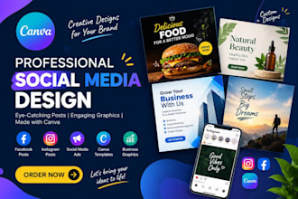 design canva social media posts and graphics for your business