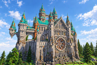 build custom minecraft medieval fantasy castles, fortresses and palaces
