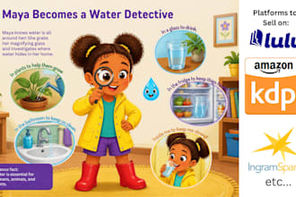 illustrate sci fi children storybook, coloring book for  amazon kdp, esty, ebay