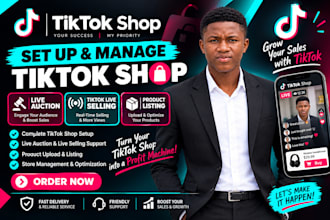 setup and manage tiktok shop live auction, tiktok live selling, product list