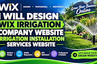 design wix irrigation company website irrigation installation services website