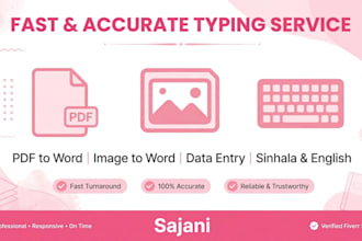 do sinhala typing and english typing, PDF to word