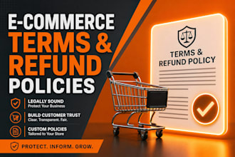 create custom ecommerce terms and conditions and refund policy