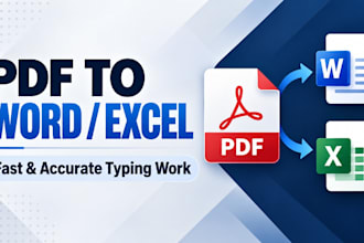 do fast typing work and convert PDF to word or excel