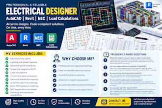 design electrical systems using autocad, revit, nec and load calculations