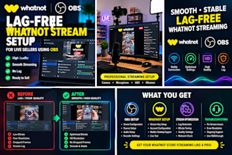 setup lag free whatnot stream for live sellers using obs