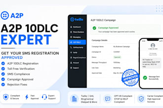 register and fix your a2p 10dlc toll free and SMS compliance