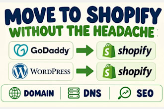 migrate godaddy to shopify domain transfer wordpress website migration dns SEO