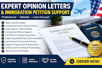 craft a compelling expert opinion letter for immigration cases