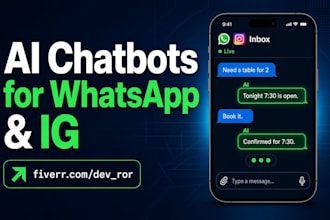 build ai chat assistants for whatsapp, instagram, and messenger