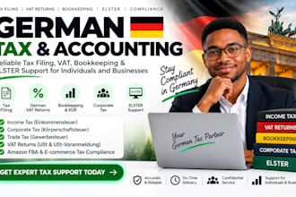 do german tax return, vat, corporate tax, income tax bookkeeping for businesses