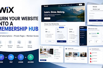 build wix wix membership website with paid subscriptions and private pages