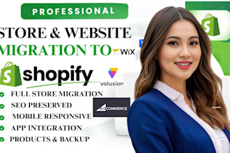 migrate volusion, woocommerce, wix and bigcommerce stores to shopify