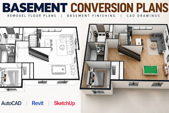 design basement conversion plans remodel floor plans basement finishing cad draw