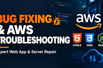 fix web application bugs, debug code, or repair AWS server errors
