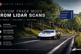 create custom assetto corsa laser scanned track