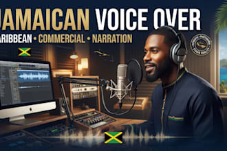 record an authentic jamaican and caribbean voice over for your project