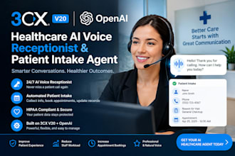 build 3cx v20 openai healthcare ai voice receptionist and patient intake agent