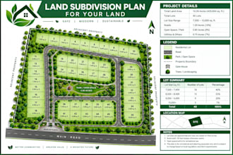do land subdivision site plan given details for your land