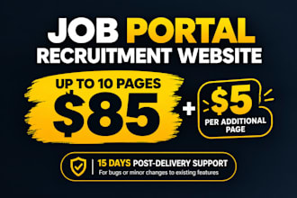 build custom job board job portal or recruitment website