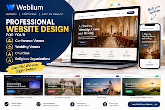 build conference wedding venues churches religious organizations weblium website