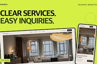 build a responsive business website with a quote request form