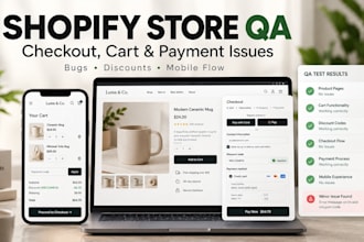 test your shopify store for bugs, checkout, cart, discounts and payment issues