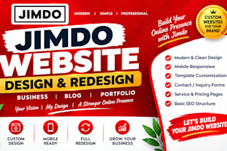 design jimdo websites for small businesses professionals and personal brands