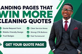 build a commercial cleaning landing page that gets more quote requests